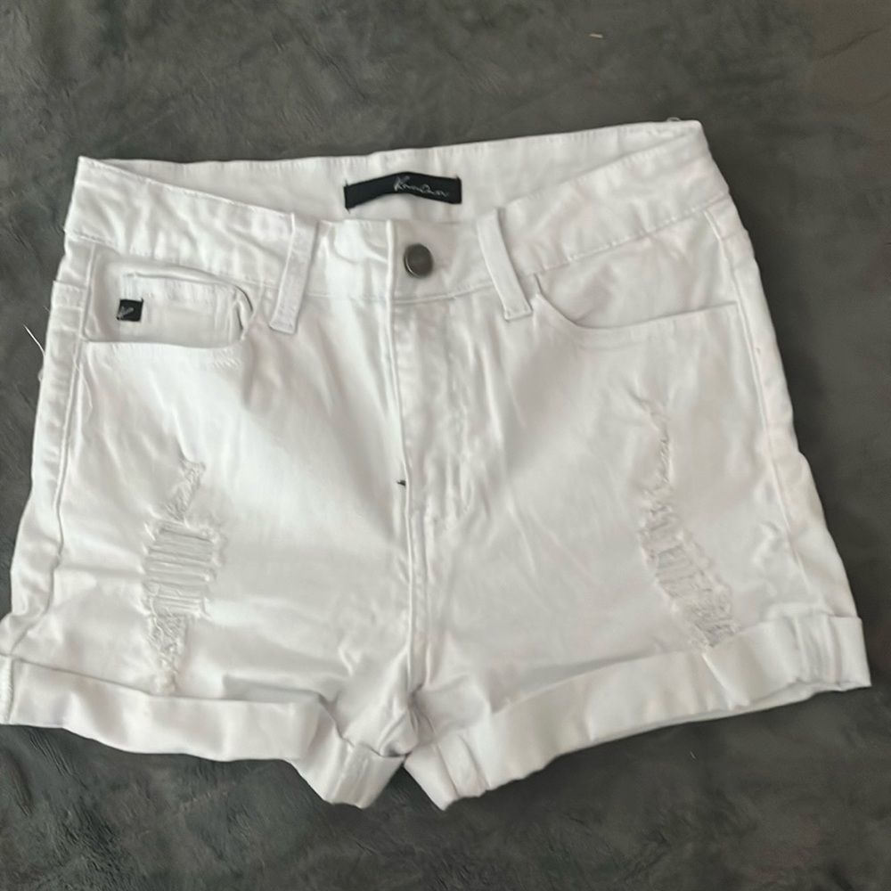 Womens White Denim Shorts